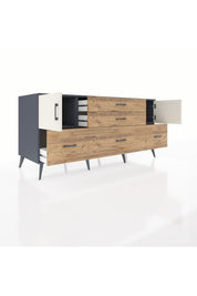 Kronos Konsol 2 Raflı 5 Çekmeceli 2 Kapaklı 176x59x83 - S610M029V15C