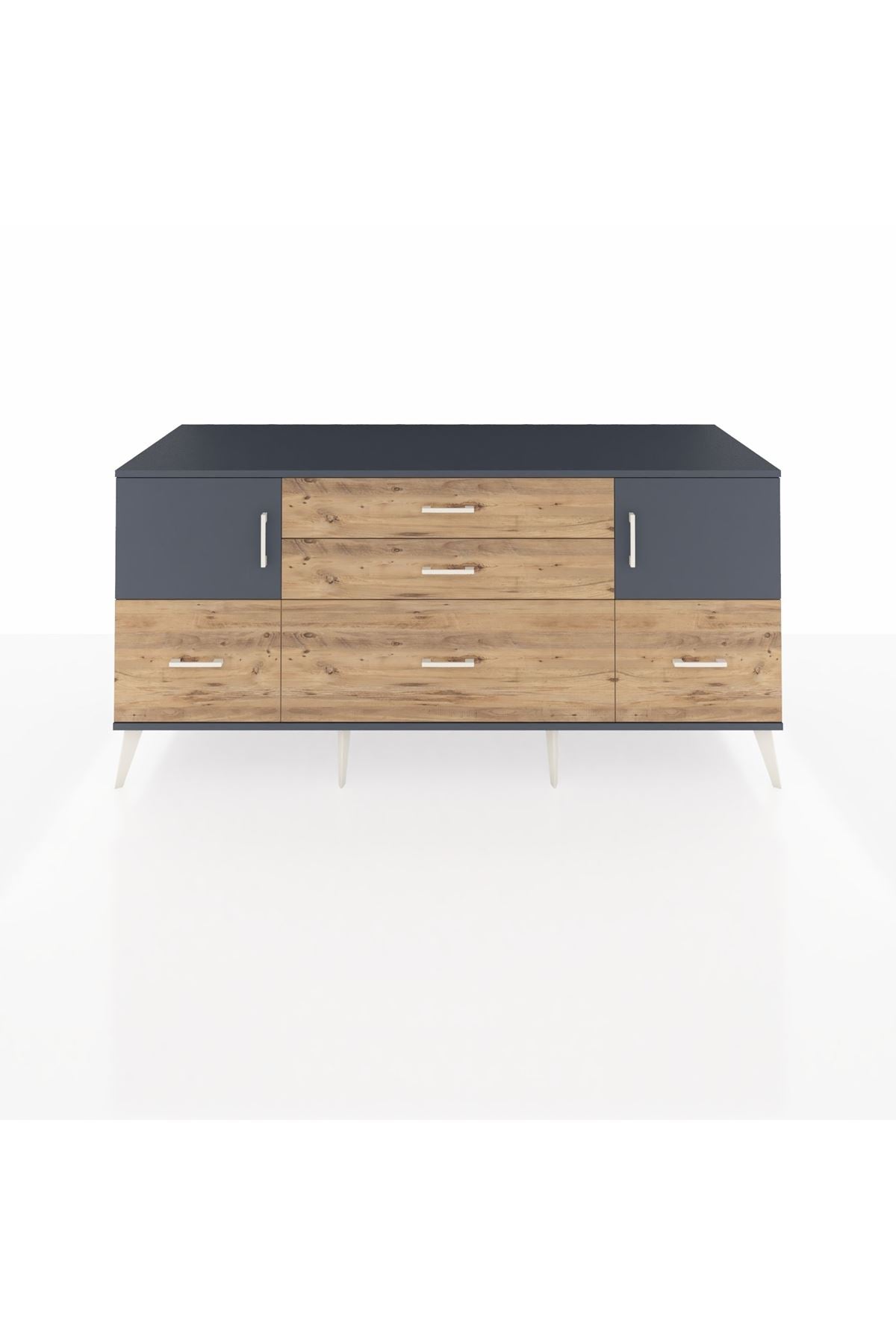 Kronos Konsol 2 Raflı 5 Çekmeceli 2 Kapaklı 176x59x83 - S610M029V18C