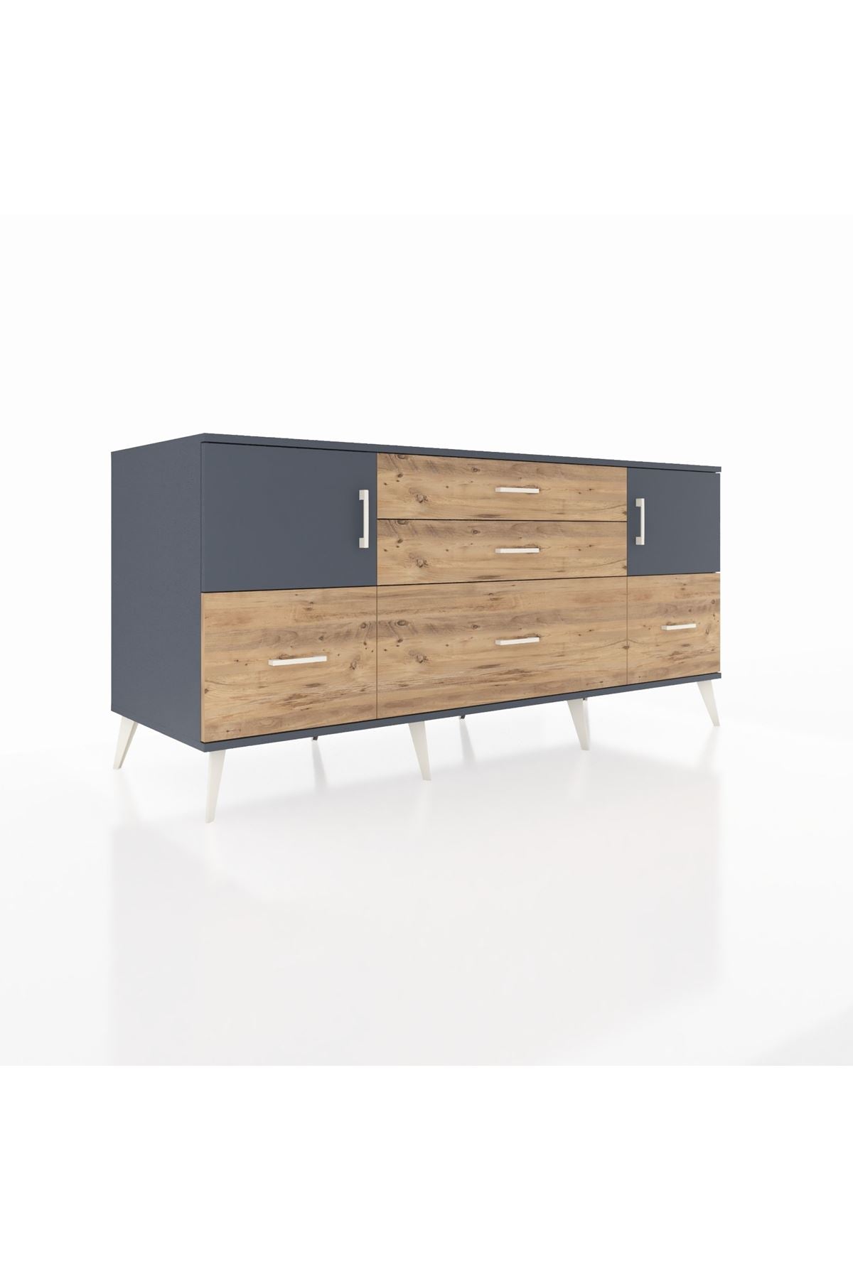 Kronos Konsol 2 Raflı 5 Çekmeceli 2 Kapaklı 176x59x83 - S610M029V18C