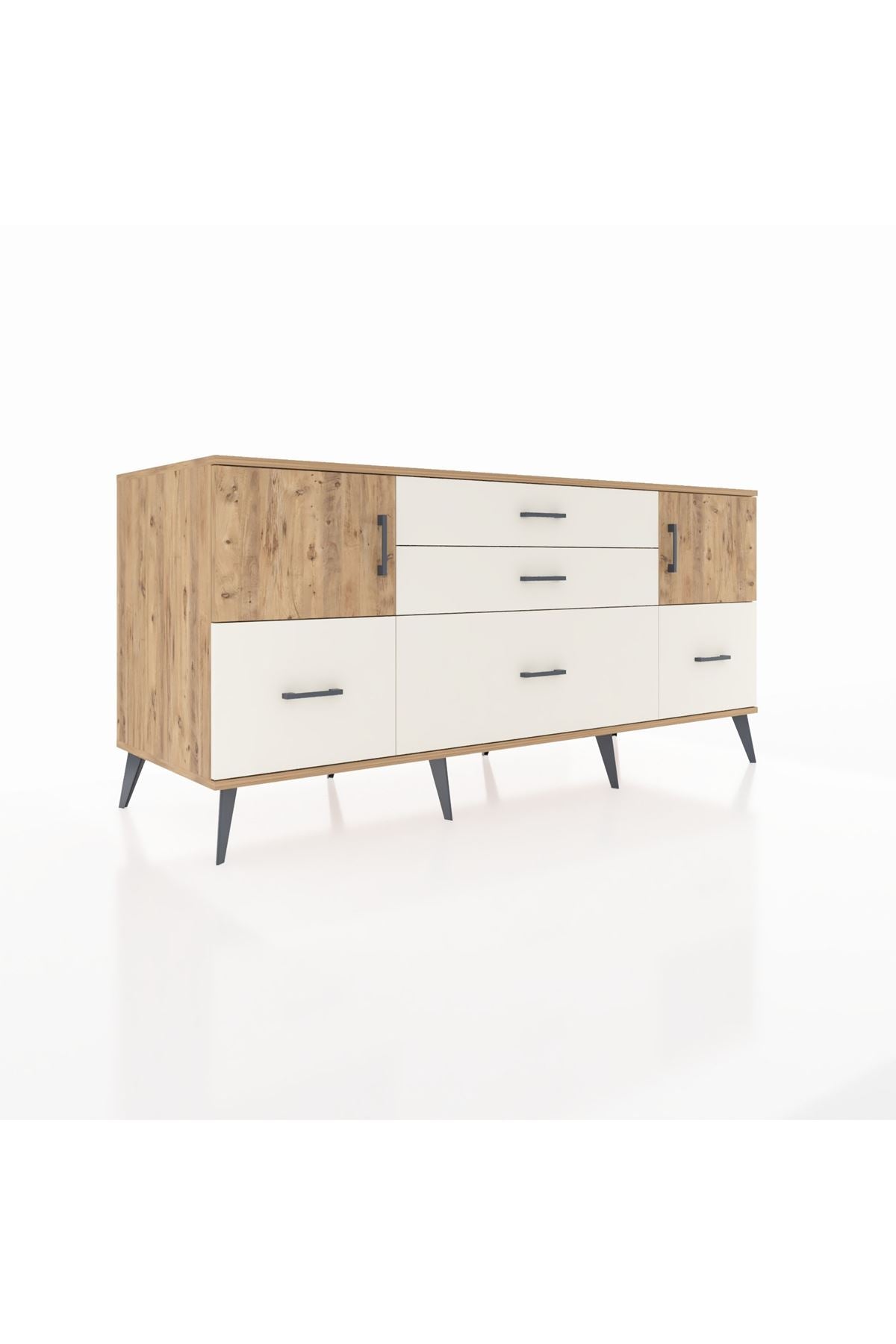 Kronos Konsol 2 Raflı 5 Çekmeceli 2 Kapaklı 176x59x83 - S610M029V19C