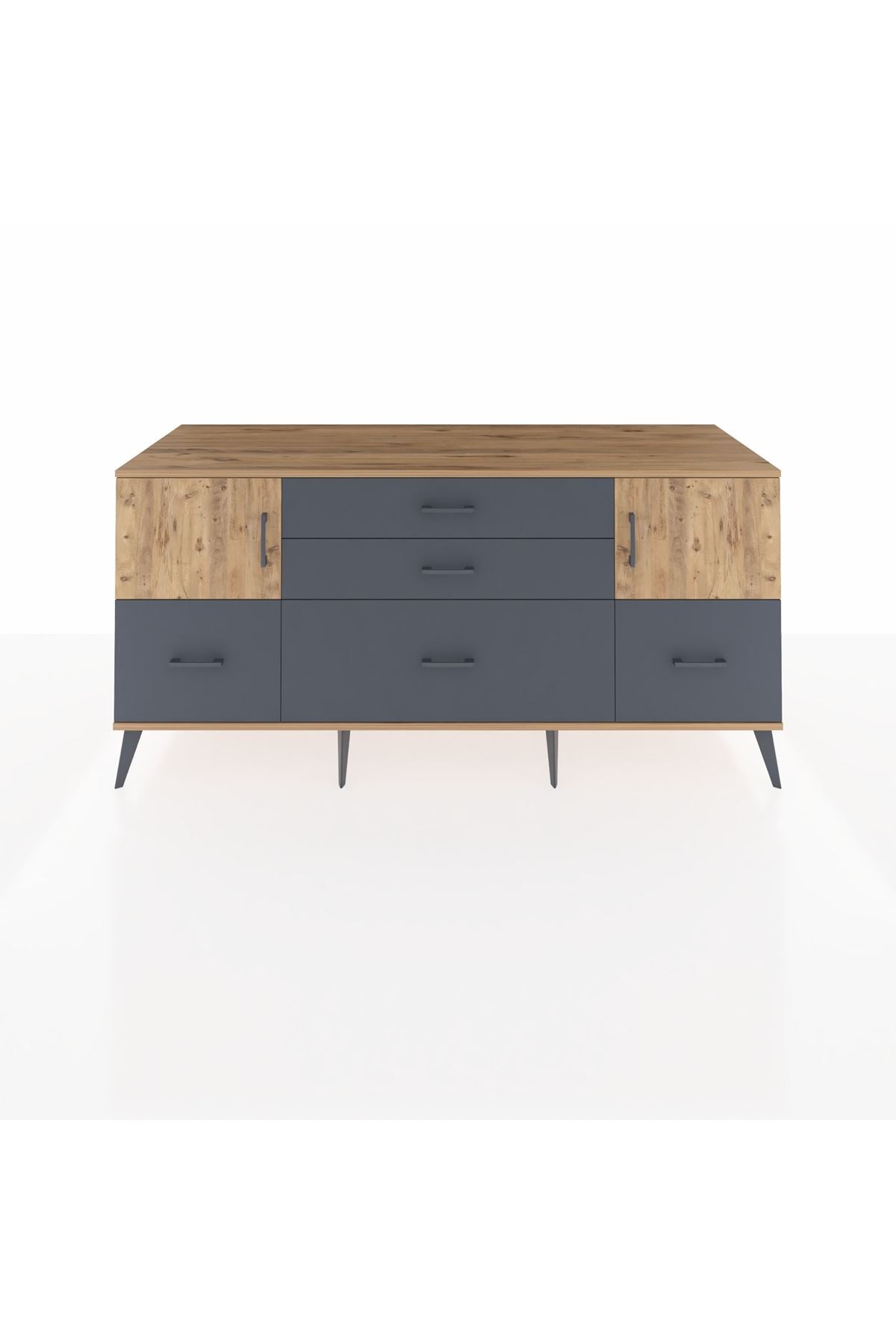 Kronos Konsol 2 Raflı 5 Çekmeceli 2 Kapaklı 176x59x83 - S610M029V20C