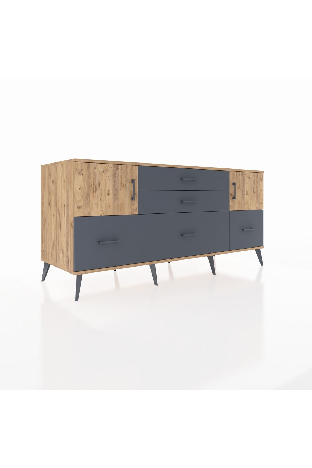 Kronos Konsol 2 Raflı 5 Çekmeceli 2 Kapaklı 176x59x83 - S610M029V20C