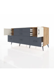 Kronos Konsol 2 Raflı 5 Çekmeceli 2 Kapaklı 176x59x83 - S610M029V23C