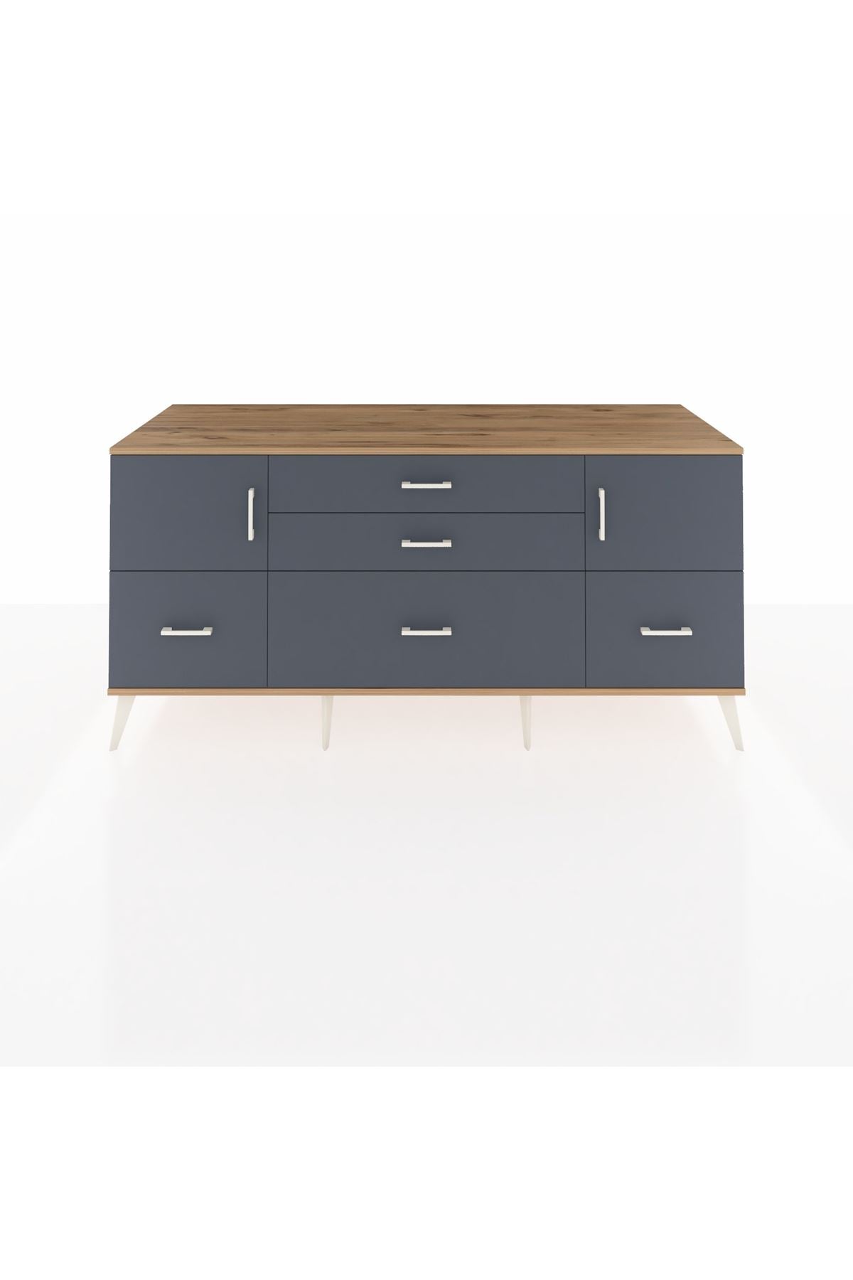 Kronos Konsol 2 Raflı 5 Çekmeceli 2 Kapaklı 176x59x83 - S610M029V26C