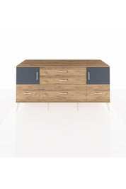 Kronos Konsol 2 Raflı 5 Çekmeceli 2 Kapaklı 176x59x83 - S610M029V27C
