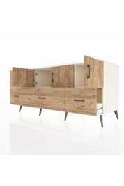 Kronos Konsol 2 Raflı 5 Çekmeceli 3 Kapaklı 176x59x83 - S610M030V03C