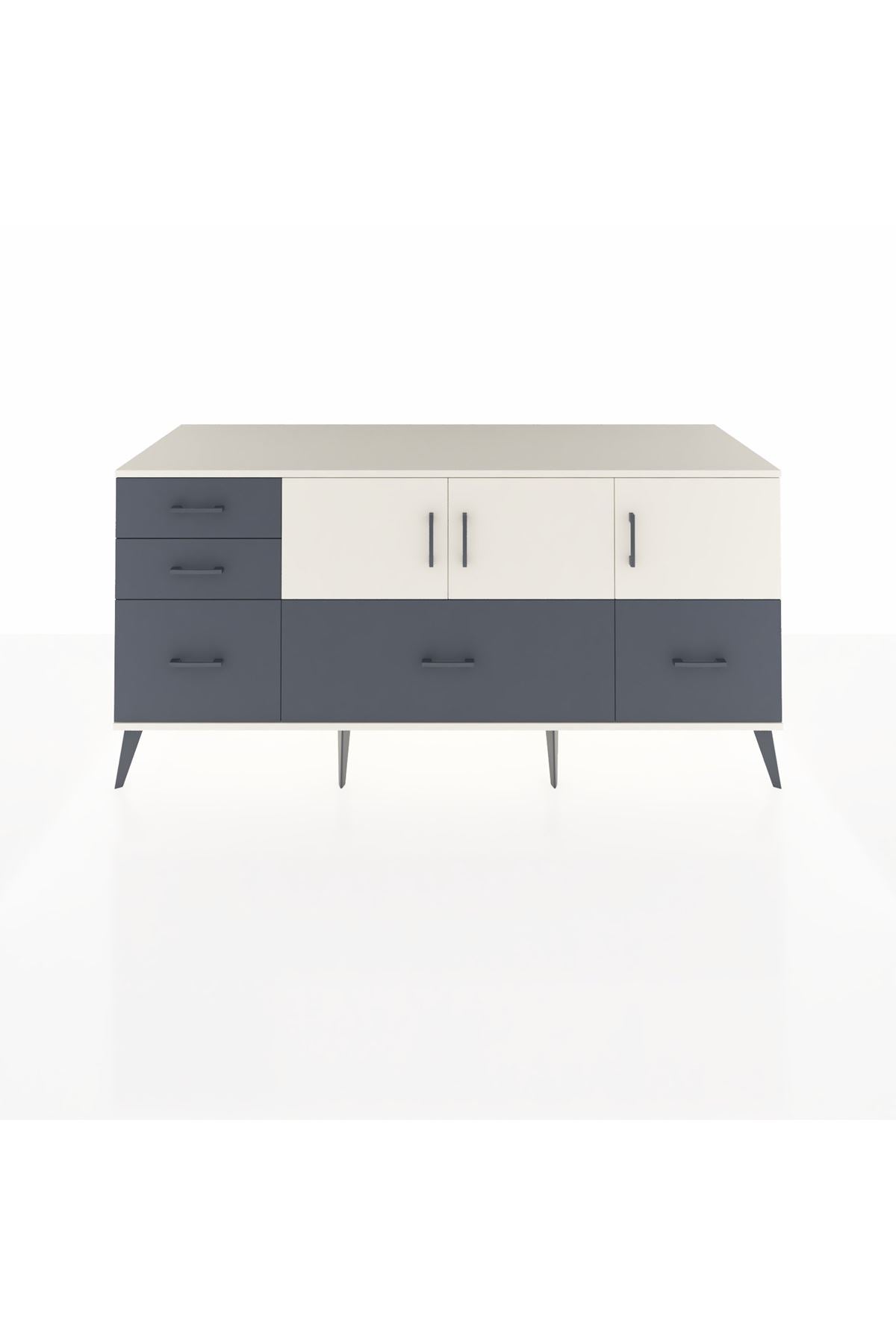 Kronos Konsol 2 Raflı 5 Çekmeceli 3 Kapaklı 176x59x83 - S610M030V05C