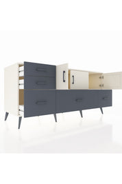 Kronos Konsol 2 Raflı 5 Çekmeceli 3 Kapaklı 176x59x83 - S610M030V05C