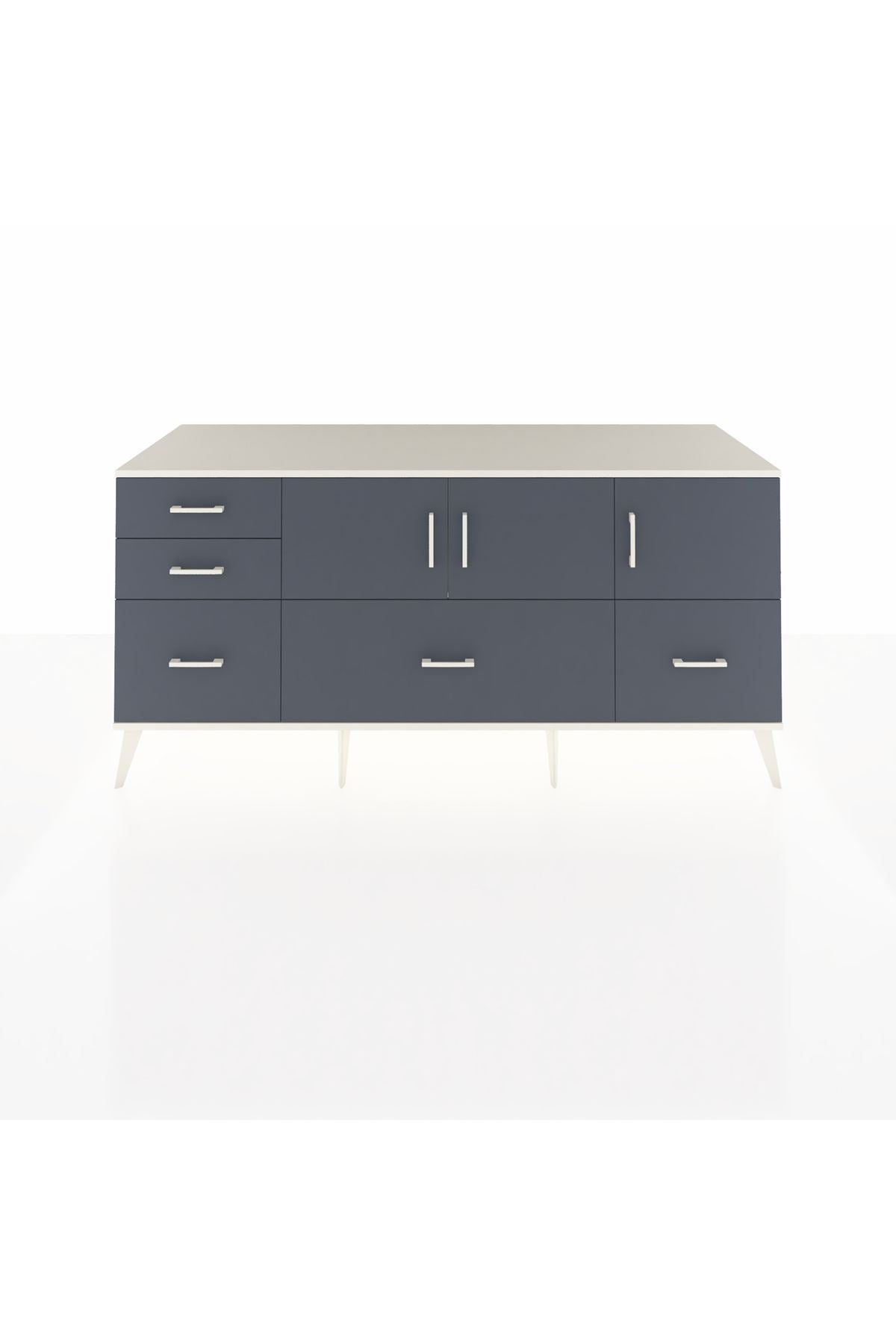 Kronos Konsol 2 Raflı 5 Çekmeceli 3 Kapaklı 176x59x83 - S610M030V08C