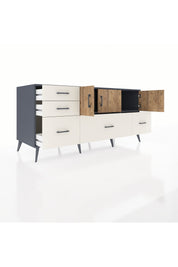Kronos Konsol 2 Raflı 5 Çekmeceli 3 Kapaklı 176x59x83 - S610M030V10C