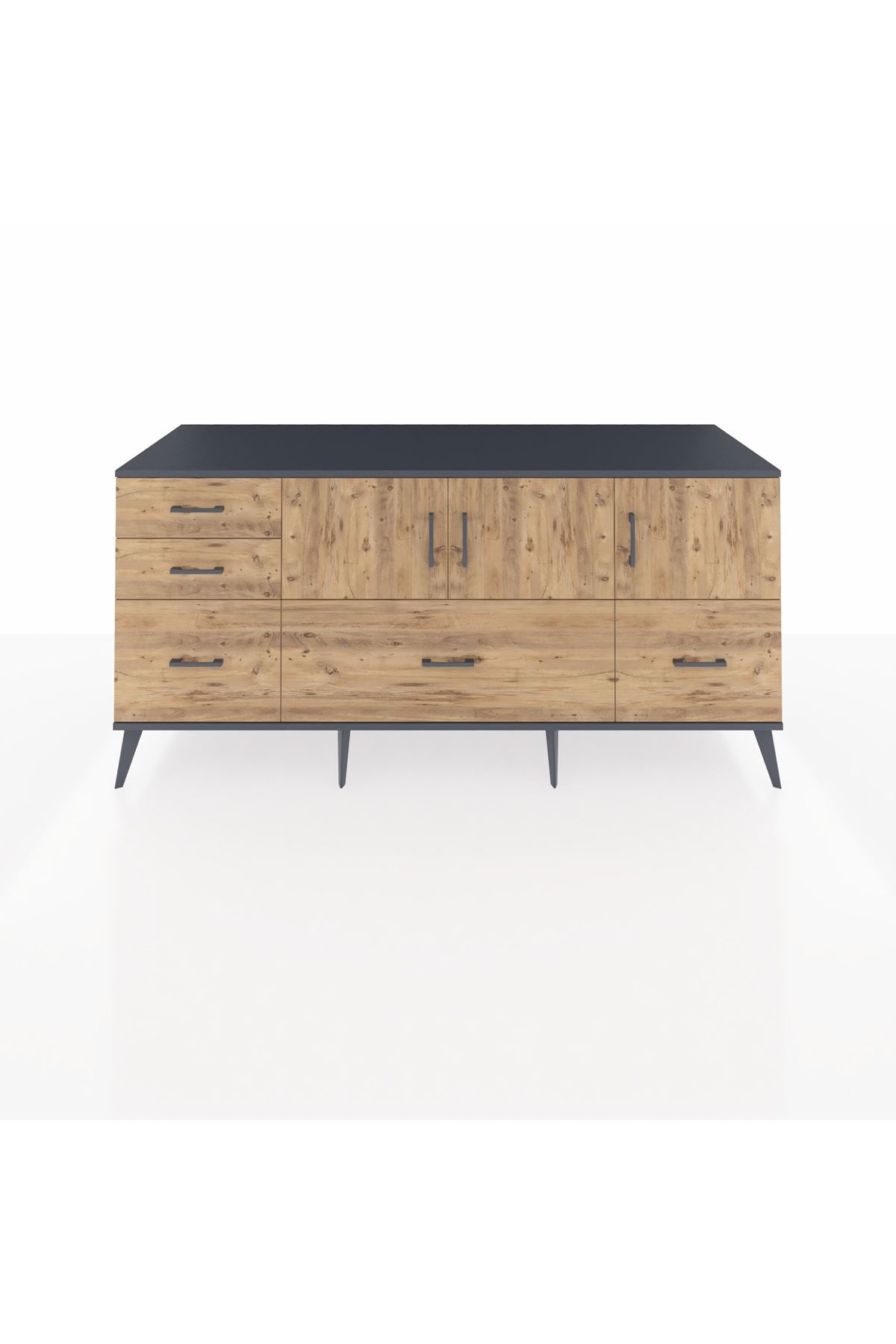 Kronos Konsol 2 Raflı 5 Çekmeceli 3 Kapaklı 176x59x83 - S610M030V12C