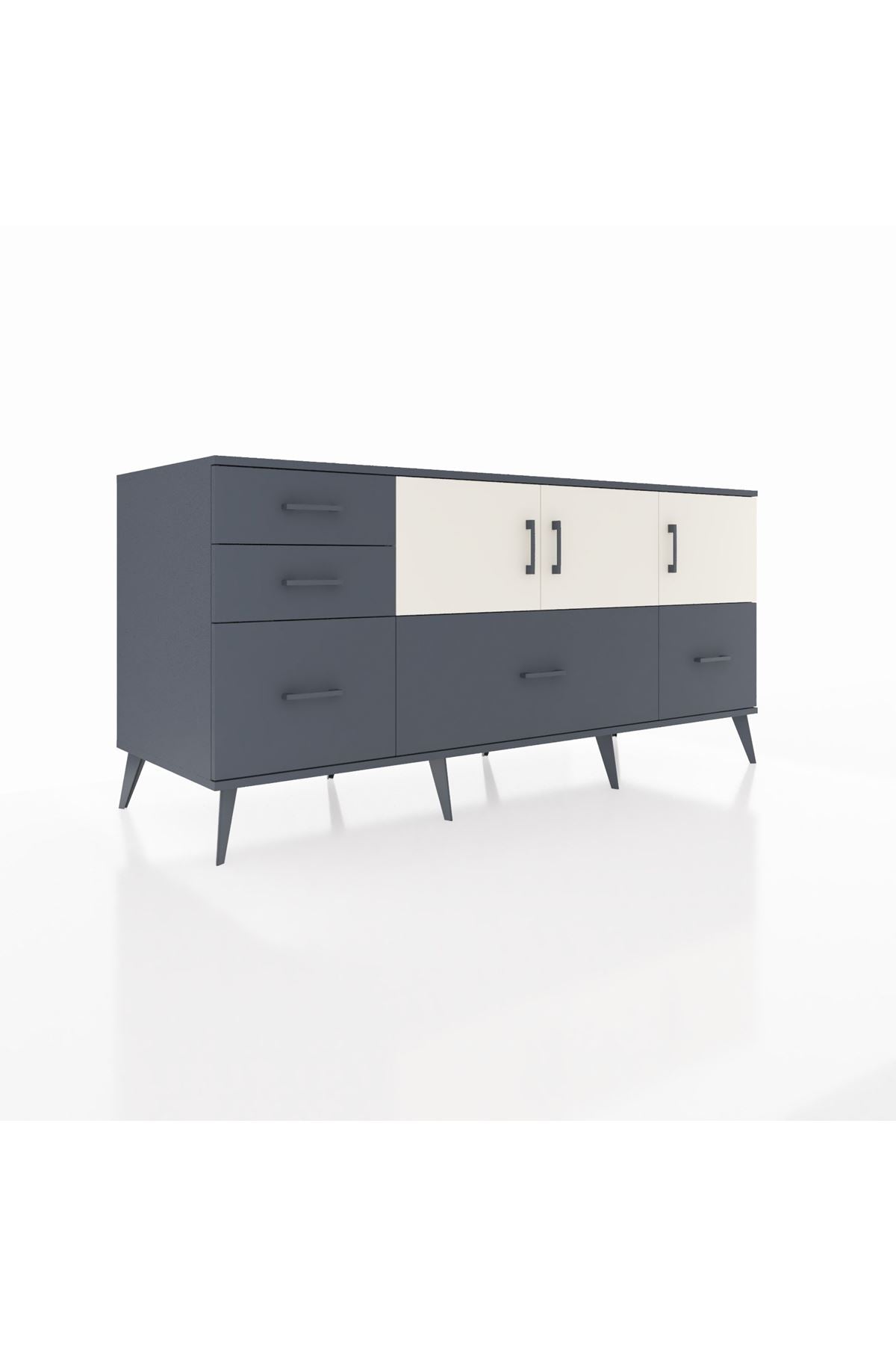 Kronos Konsol 2 Raflı 5 Çekmeceli 3 Kapaklı 176x59x83 - S610M030V14C