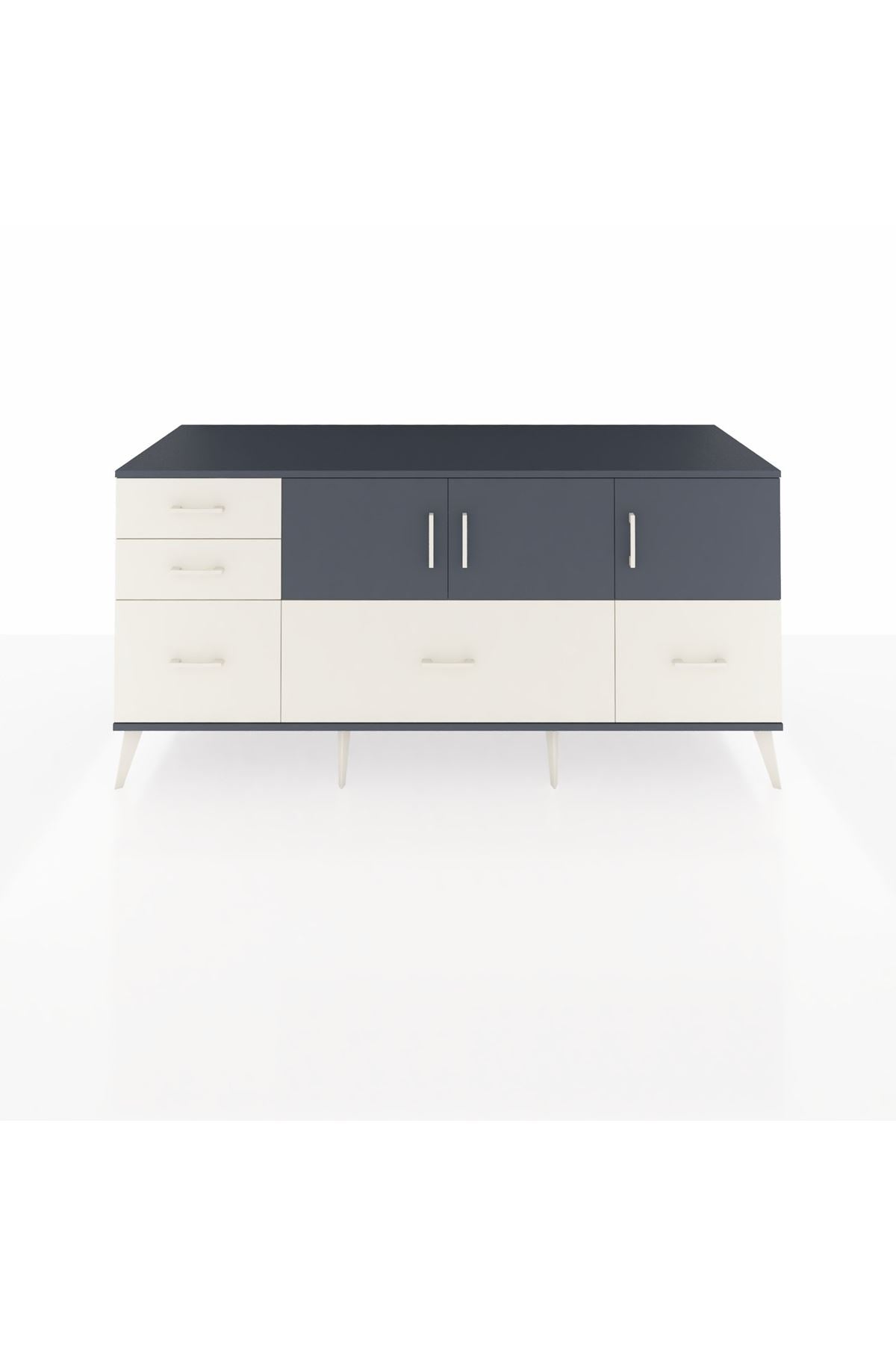 Kronos Konsol 2 Raflı 5 Çekmeceli 3 Kapaklı 176x59x83 - S610M030V16C