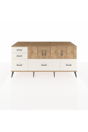 Kronos Konsol 2 Raflı 5 Çekmeceli 3 Kapaklı 176x59x83 - S610M030V19C