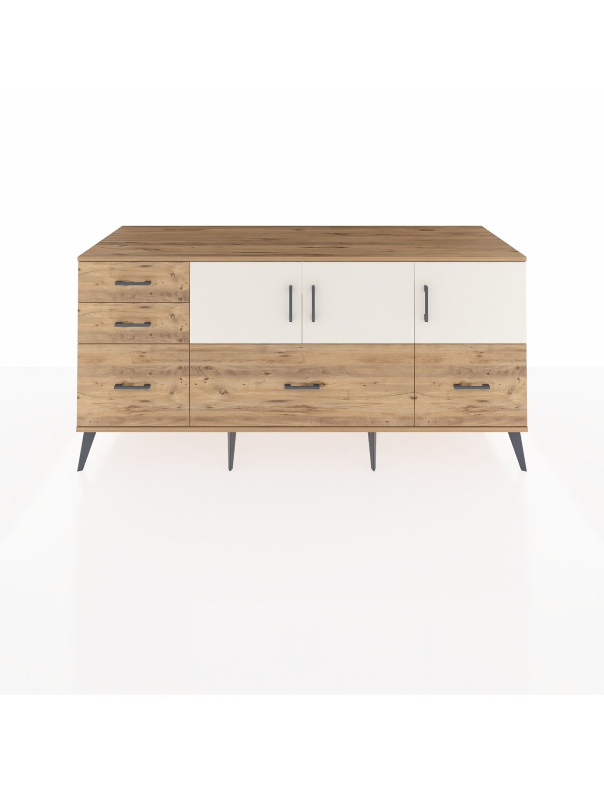 Kronos Konsol 2 Raflı 5 Çekmeceli 3 Kapaklı 176x59x83 - S610M030V24C