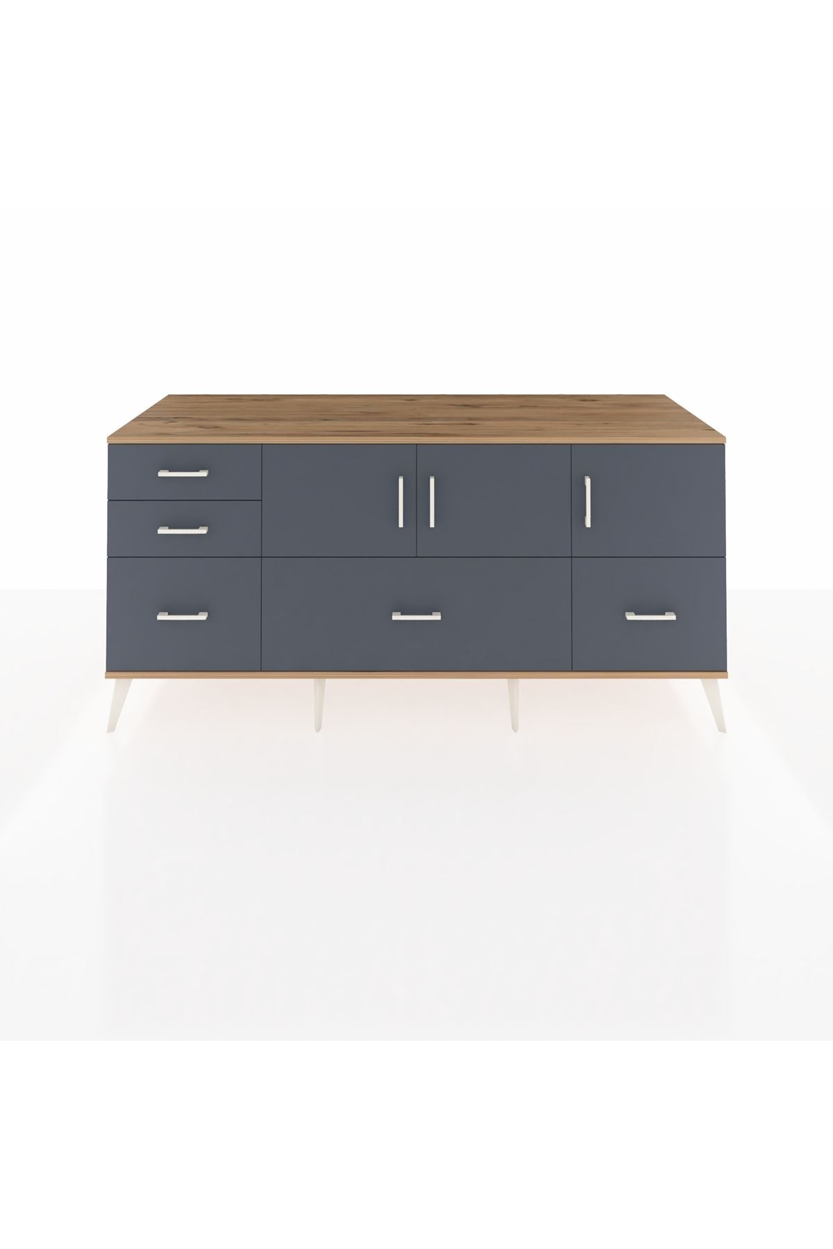 Kronos Konsol 2 Raflı 5 Çekmeceli 3 Kapaklı 176x59x83 - S610M030V26C