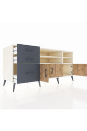 Kronos Konsol 4 Raflı 3 Çekmeceli 3 Kapaklı 176x59x83 - S610M031V02C