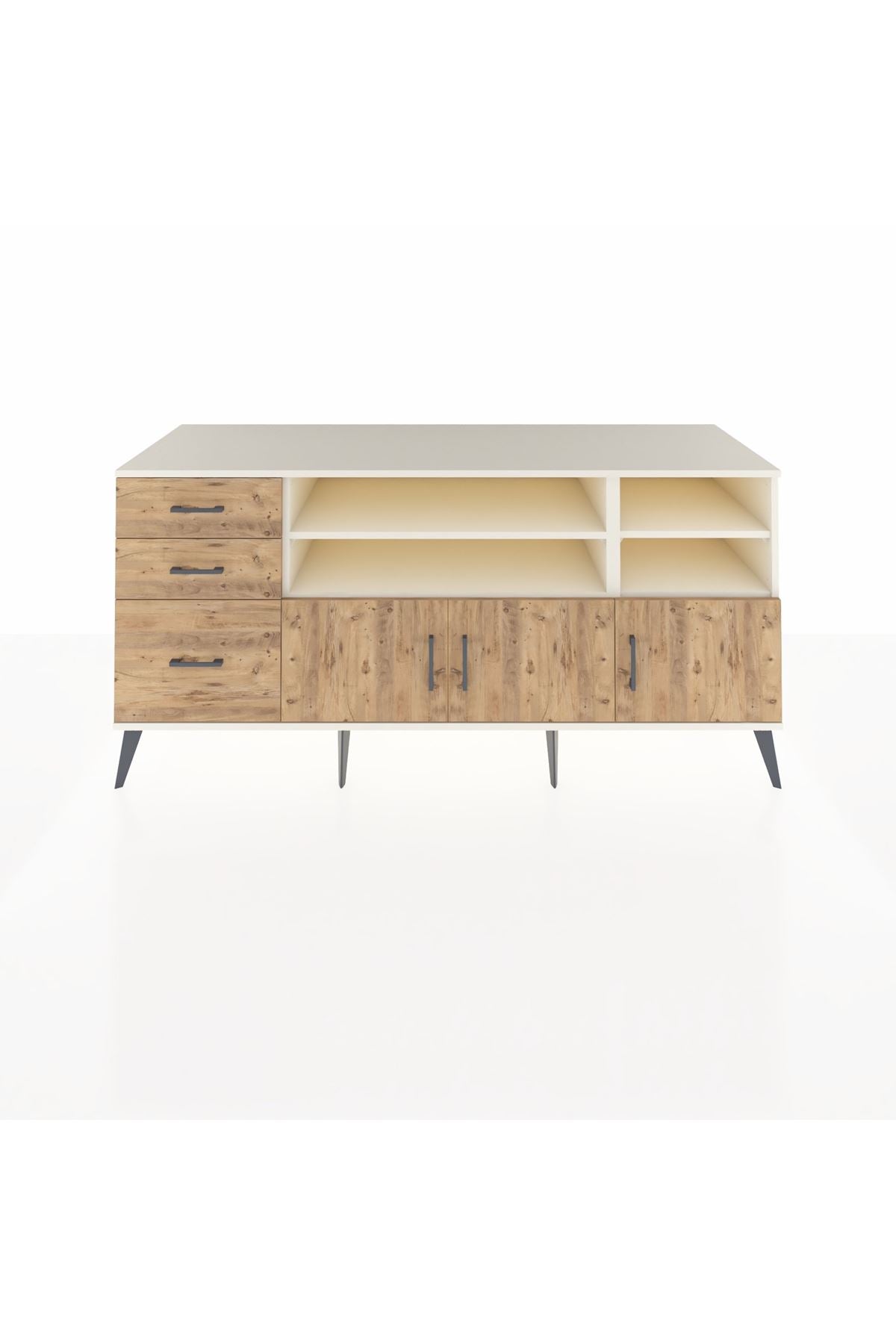Kronos Konsol 4 Raflı 3 Çekmeceli 3 Kapaklı 176x59x83 - S610M031V03C