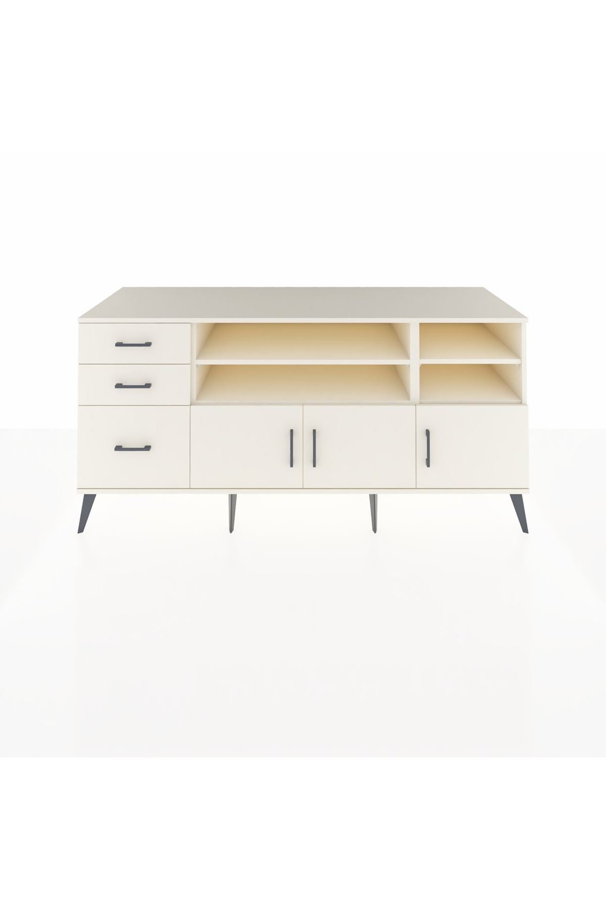 Kronos Konsol 4 Raflı 3 Çekmeceli 3 Kapaklı 176x59x83 - S610M031V04C