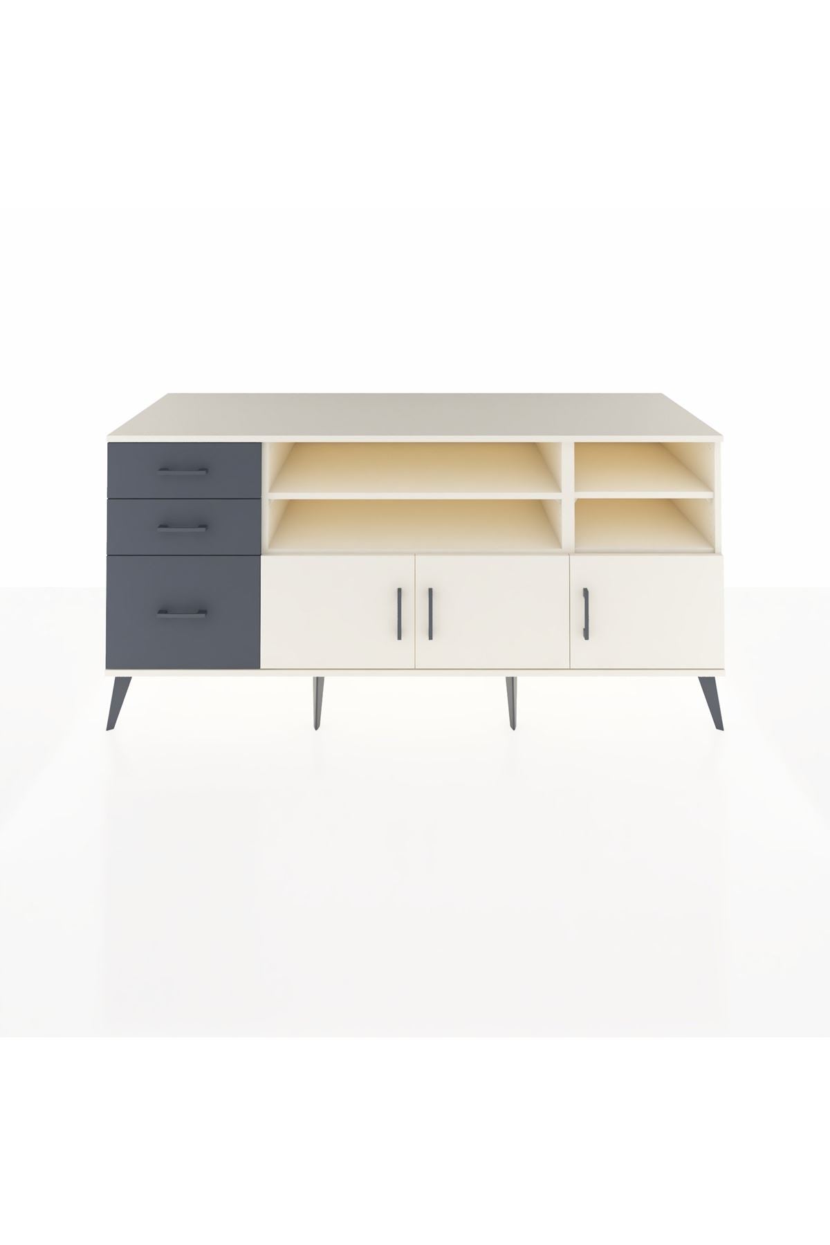 Kronos Konsol 4 Raflı 3 Çekmeceli 3 Kapaklı 176x59x83 - S610M031V05C