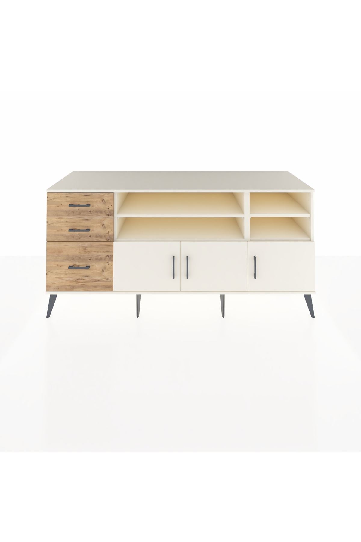 Kronos Konsol 4 Raflı 3 Çekmeceli 3 Kapaklı 176x59x83 - S610M031V06C
