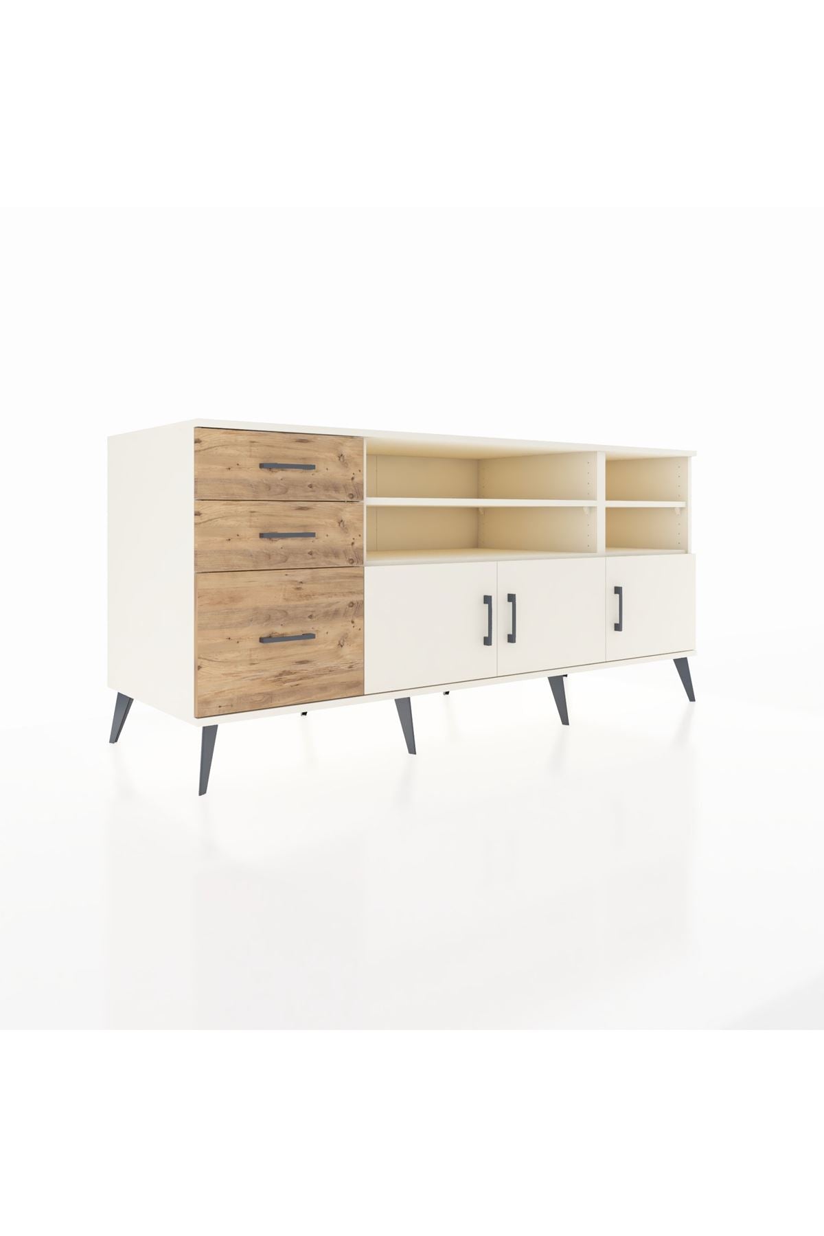 Kronos Konsol 4 Raflı 3 Çekmeceli 3 Kapaklı 176x59x83 - S610M031V06C