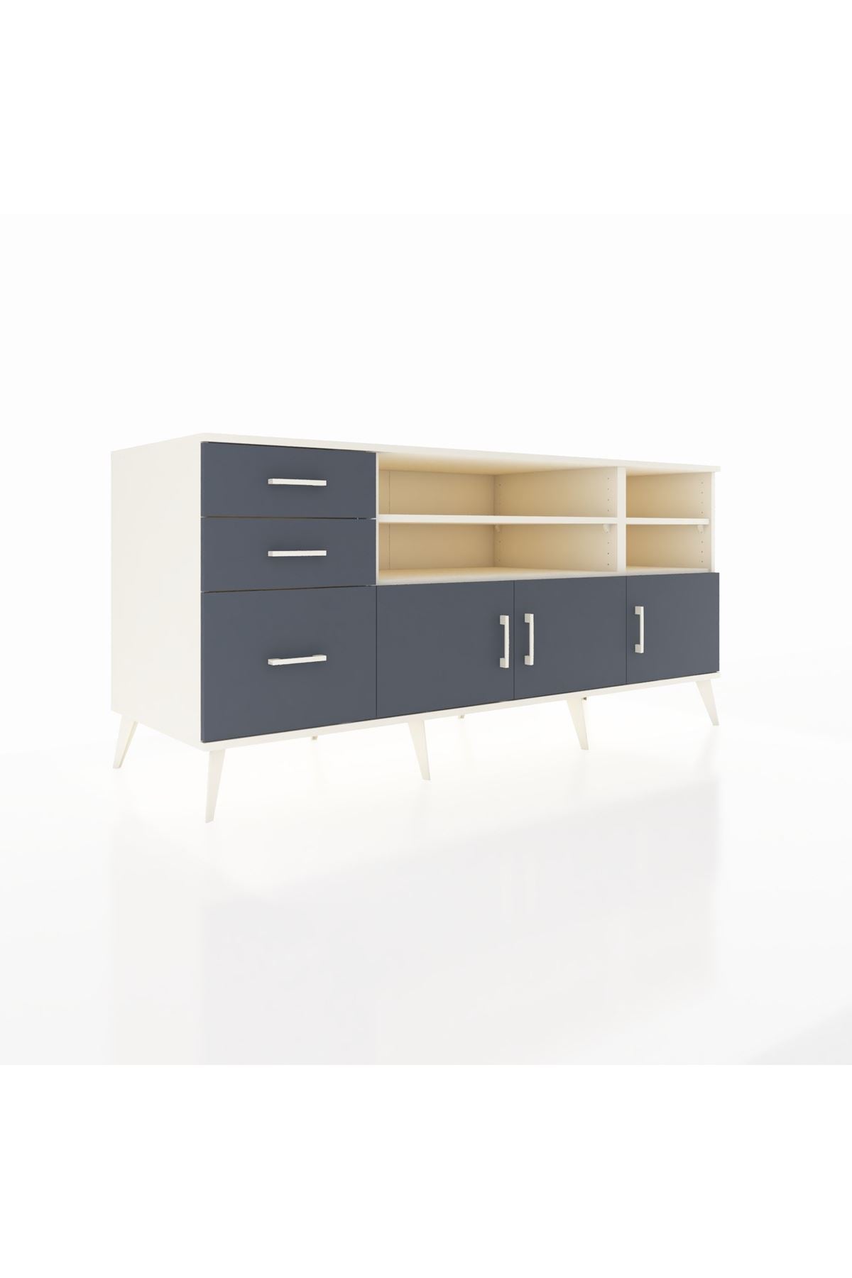 Kronos Konsol 4 Raflı 3 Çekmeceli 3 Kapaklı 176x59x83 - S610M031V08C