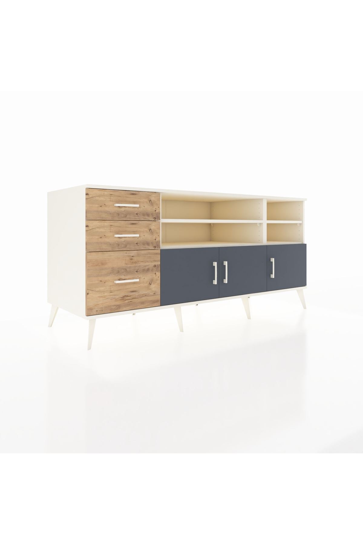 Kronos Konsol 4 Raflı 3 Çekmeceli 3 Kapaklı 176x59x83 - S610M031V09C
