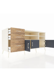 Kronos Konsol 4 Raflı 3 Çekmeceli 3 Kapaklı 176x59x83 - S610M031V09C
