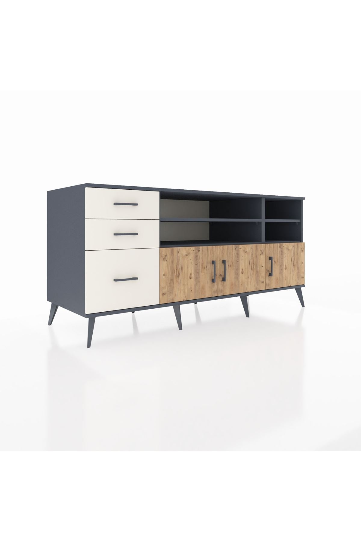 Kronos Konsol 4 Raflı 3 Çekmeceli 3 Kapaklı 176x59x83 - S610M031V10C