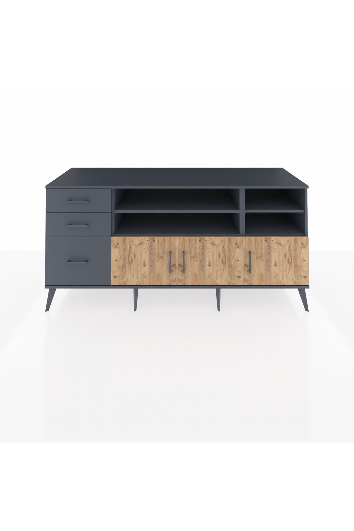 Kronos Konsol 4 Raflı 3 Çekmeceli 3 Kapaklı 176x59x83 - S610M031V11C