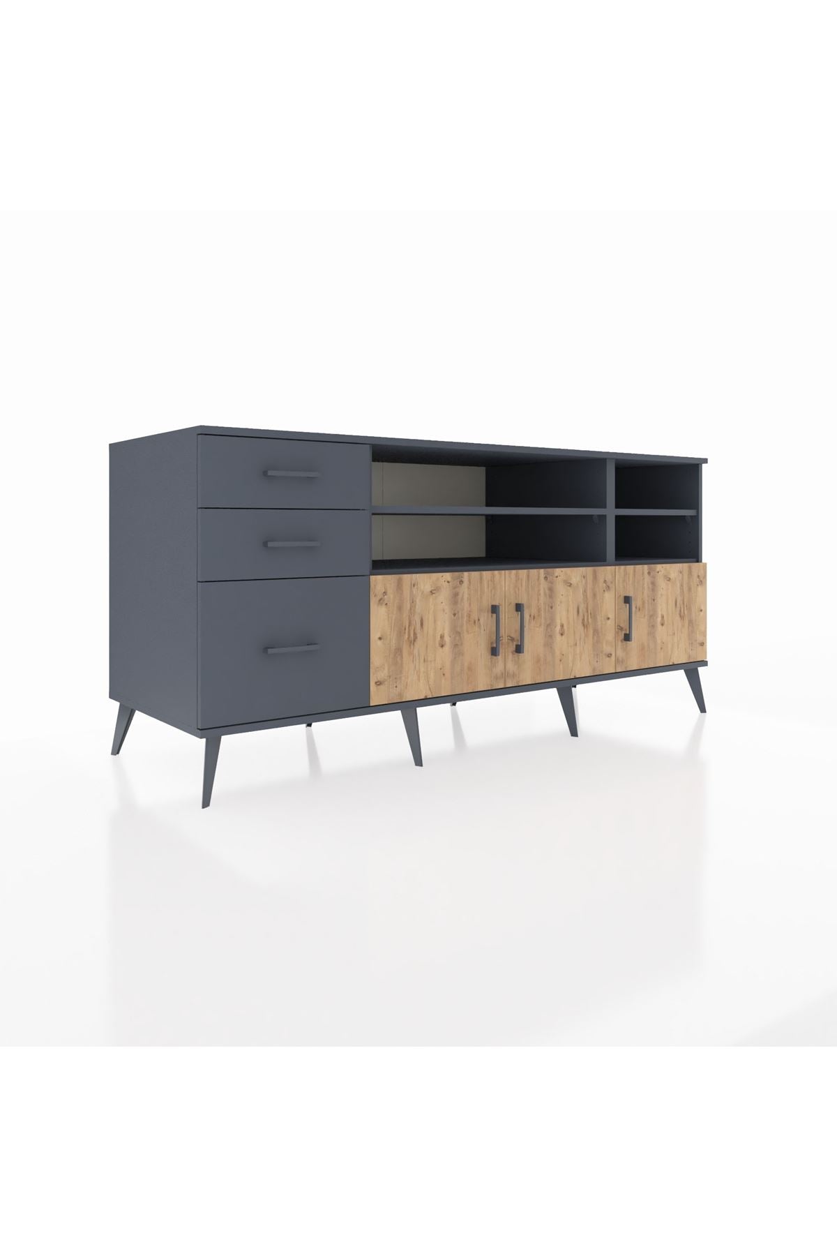 Kronos Konsol 4 Raflı 3 Çekmeceli 3 Kapaklı 176x59x83 - S610M031V11C