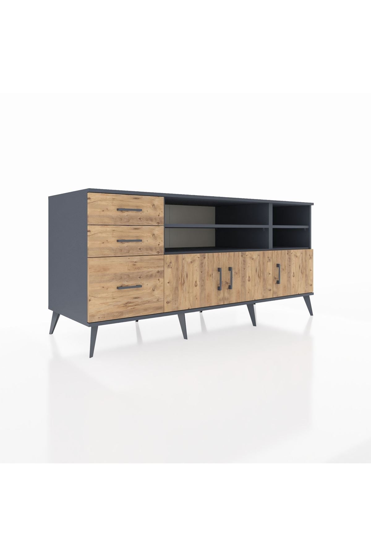 Kronos Konsol 4 Raflı 3 Çekmeceli 3 Kapaklı 176x59x83 - S610M031V12C
