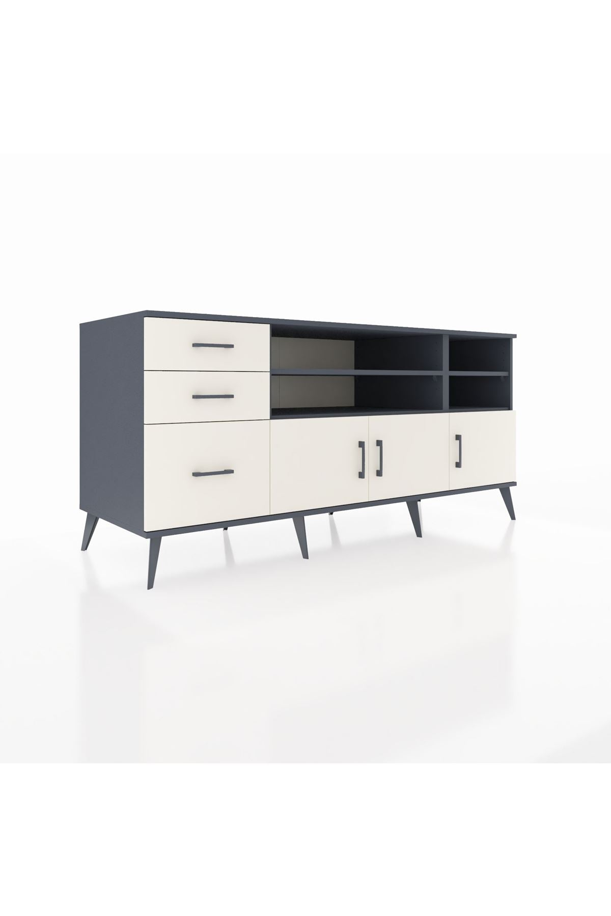 Kronos Konsol 4 Raflı 3 Çekmeceli 3 Kapaklı 176x59x83 - S610M031V13C