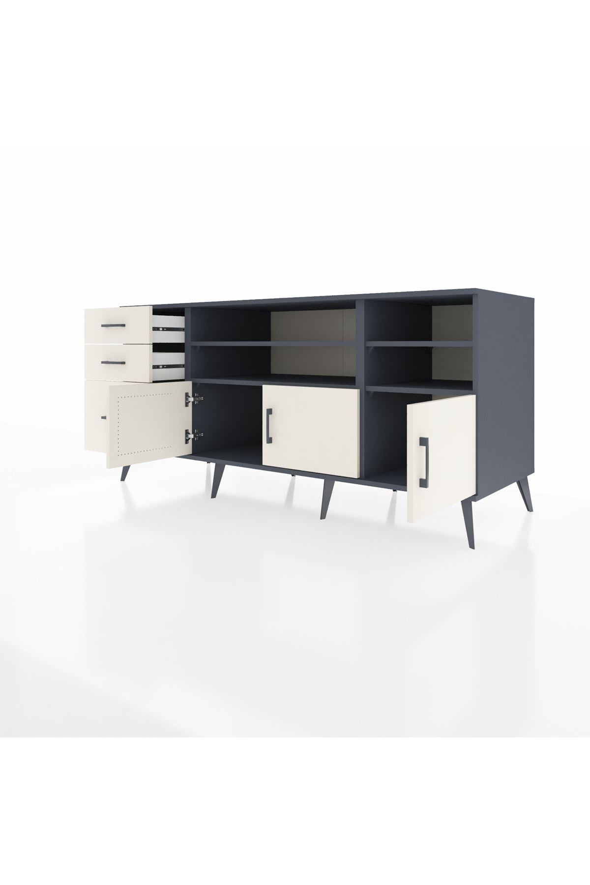 Kronos Konsol 4 Raflı 3 Çekmeceli 3 Kapaklı 176x59x83 - S610M031V13C