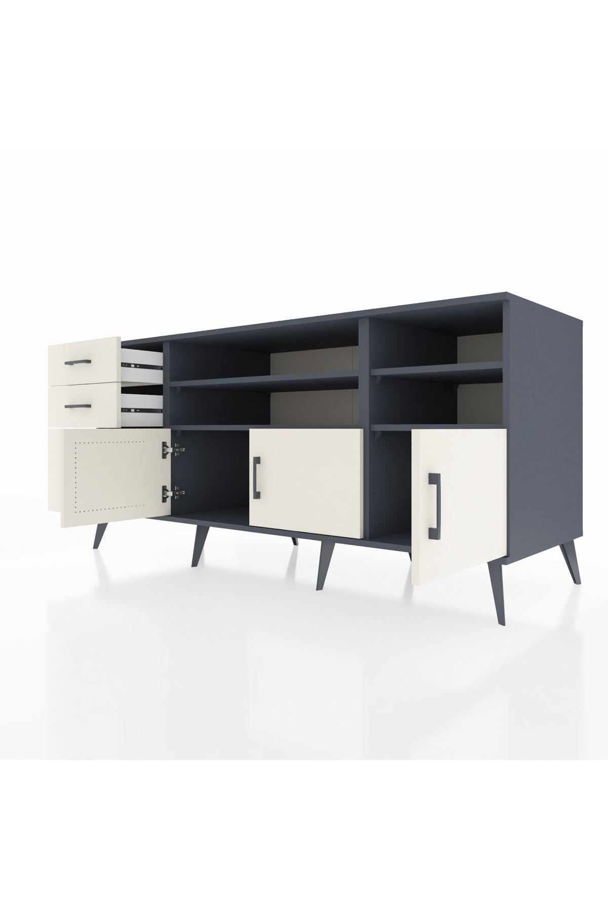 Kronos Konsol 4 Raflı 3 Çekmeceli 3 Kapaklı 176x59x83 - S610M031V13C