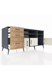 Kronos Konsol 4 Raflı 3 Çekmeceli 3 Kapaklı 176x59x83 - S610M031V15C