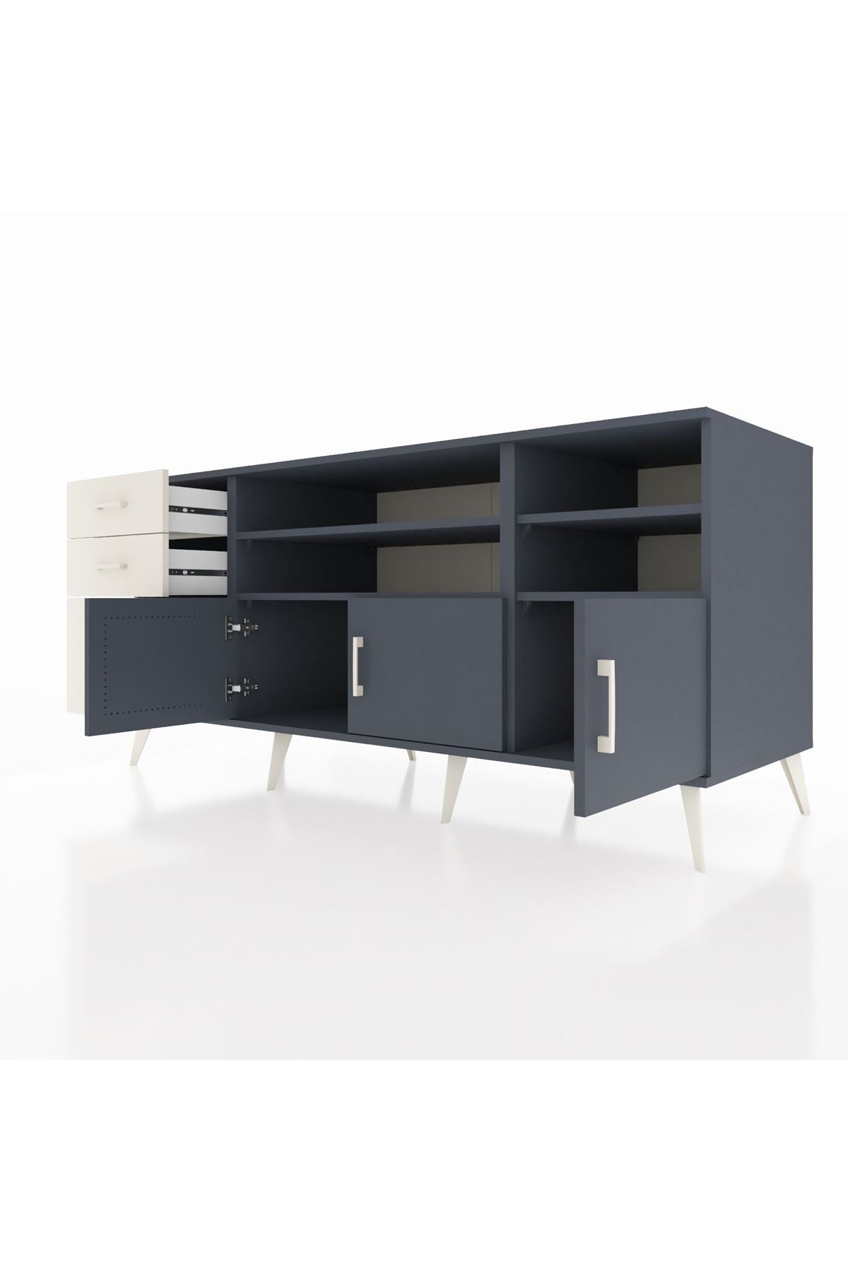 Kronos Konsol 4 Raflı 3 Çekmeceli 3 Kapaklı 176x59x83 - S610M031V16C