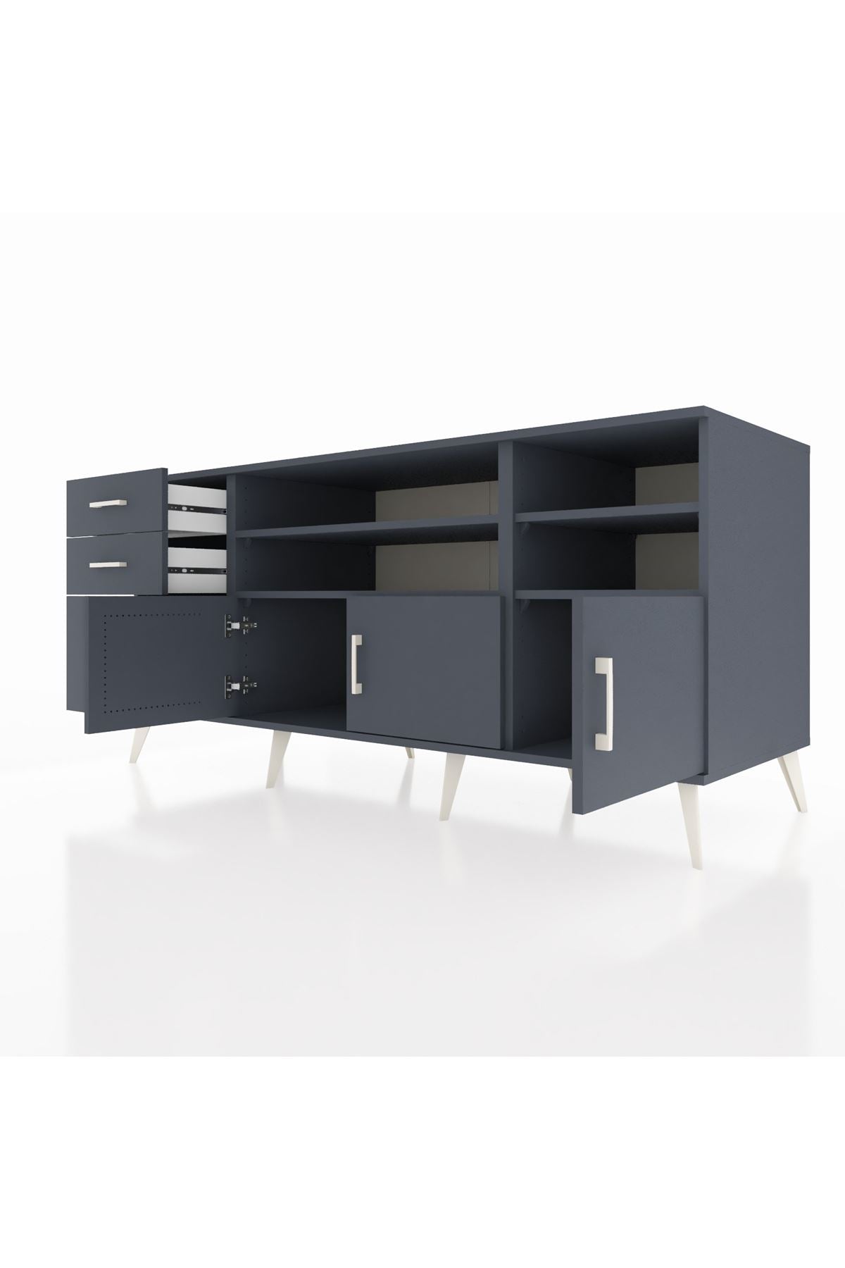 Kronos Konsol 4 Raflı 3 Çekmeceli 3 Kapaklı 176x59x83 - S610M031V17C