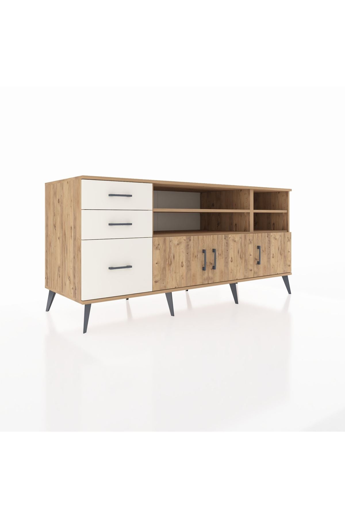 Kronos Konsol 4 Raflı 3 Çekmeceli 3 Kapaklı 176x59x83 - S610M031V19C