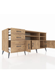 Kronos Konsol 4 Raflı 3 Çekmeceli 3 Kapaklı 176x59x83 - S610M031V21C
