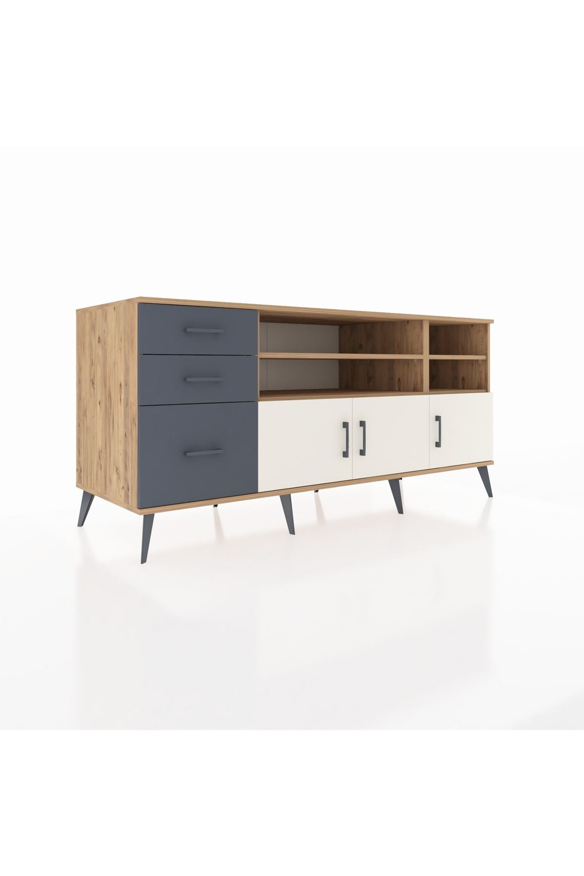 Kronos Konsol 4 Raflı 3 Çekmeceli 3 Kapaklı 176x59x83 - S610M031V23C