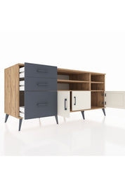 Kronos Konsol 4 Raflı 3 Çekmeceli 3 Kapaklı 176x59x83 - S610M031V23C