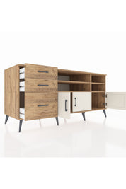 Kronos Konsol 4 Raflı 3 Çekmeceli 3 Kapaklı 176x59x83 - S610M031V24C