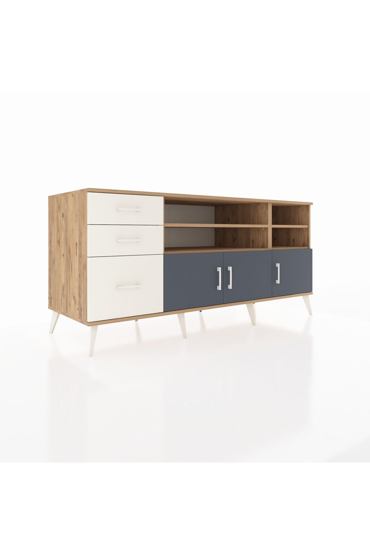 Kronos Konsol 4 Raflı 3 Çekmeceli 3 Kapaklı 176x59x83 - S610M031V25C