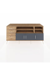 Kronos Konsol 4 Raflı 3 Çekmeceli 3 Kapaklı 176x59x83
