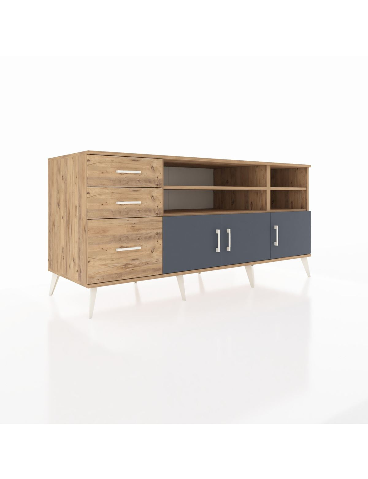 Kronos Konsol 4 Raflı 3 Çekmeceli 3 Kapaklı 176x59x83 - S610M031V27C