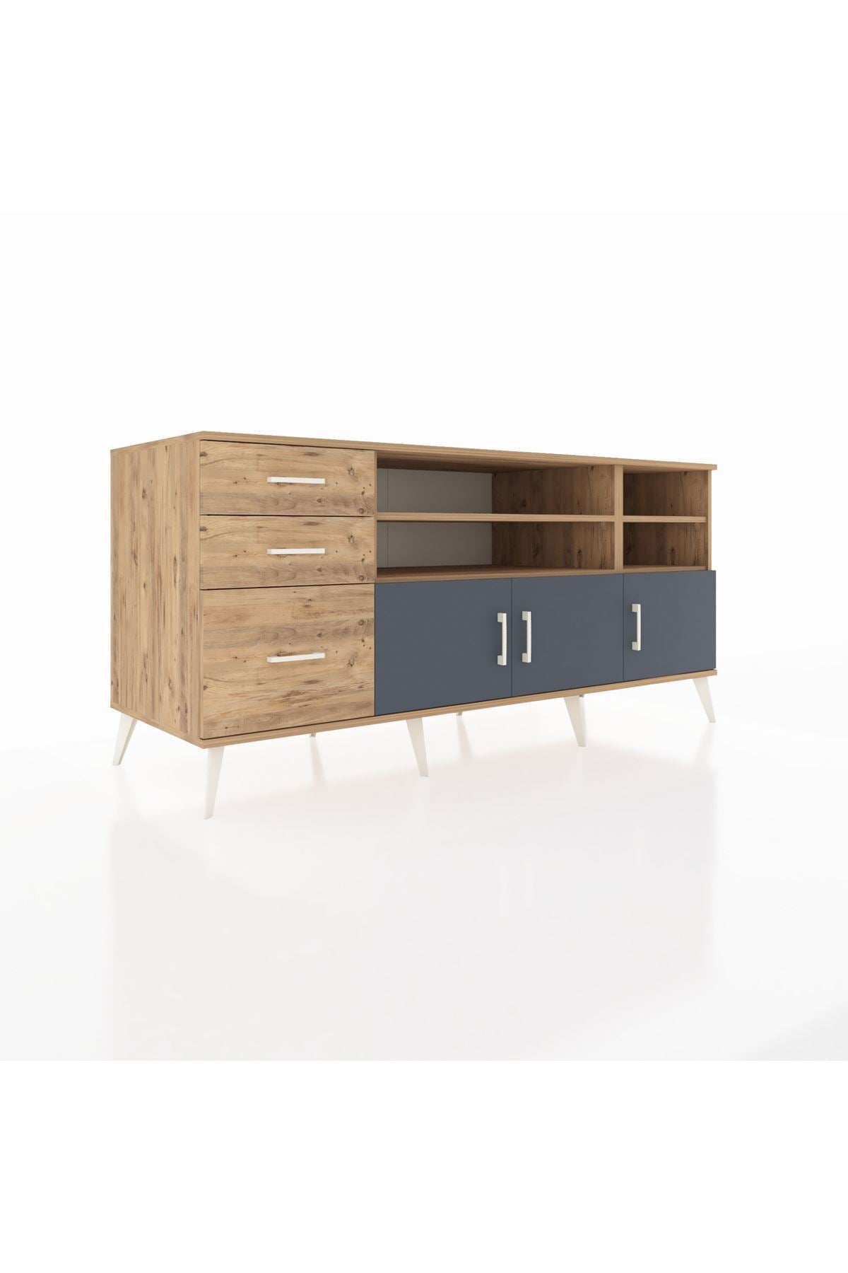 Kronos Konsol 4 Raflı 3 Çekmeceli 3 Kapaklı 176x59x83 - S610M031V27C