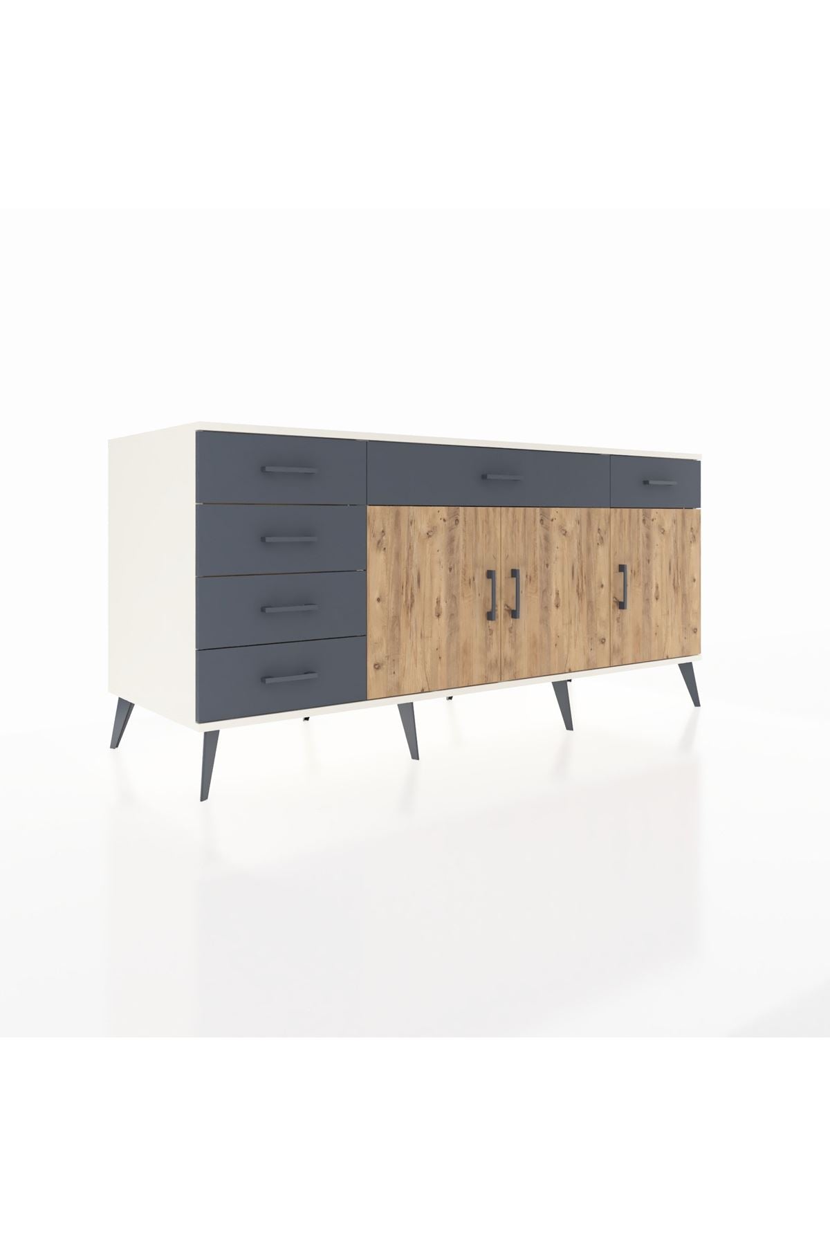 Kronos Konsol 2 Raflı 6 Çekmeceli 3 Kapaklı 176x59x83 - S610M032V02C