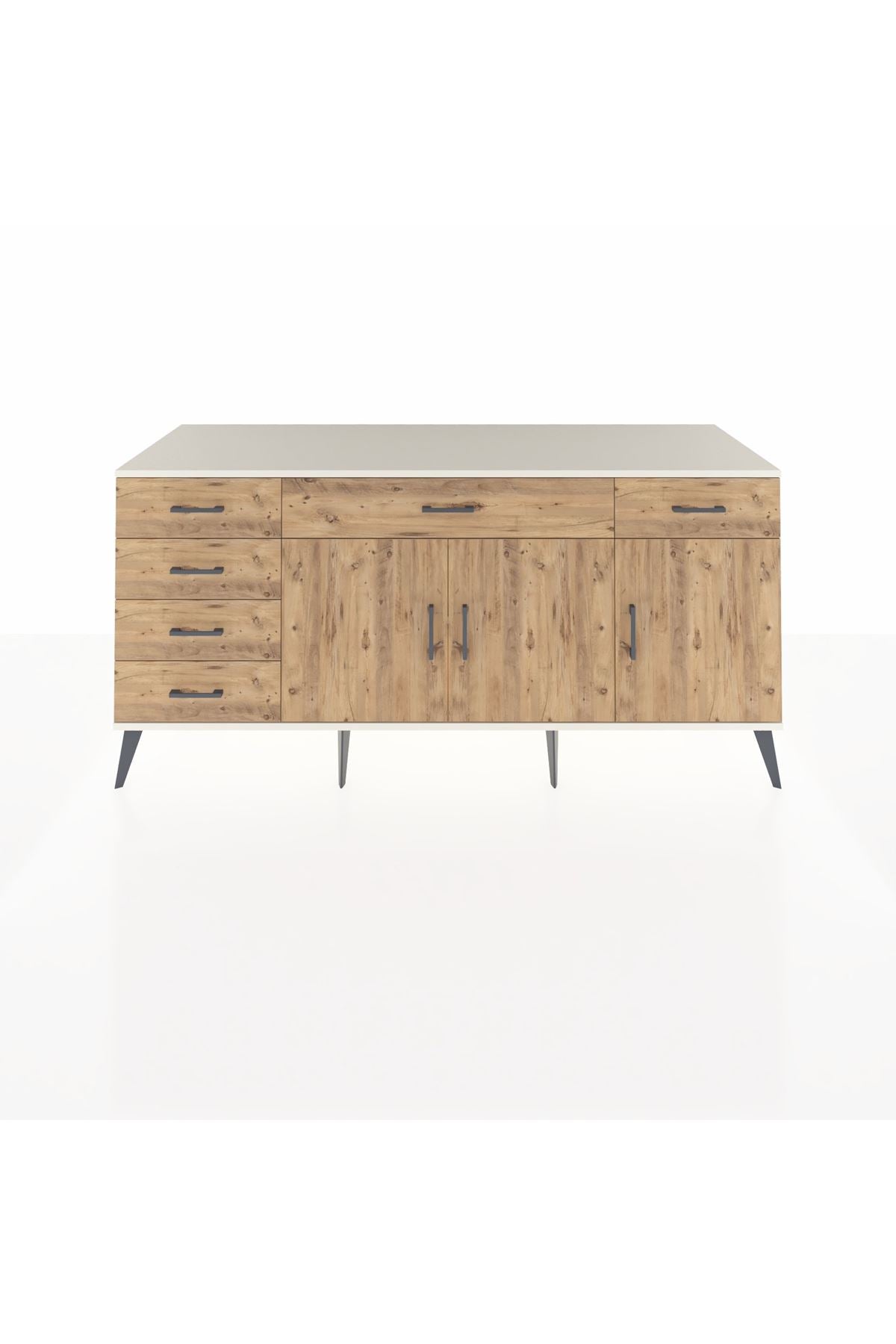 Kronos Konsol 2 Raflı 6 Çekmeceli 3 Kapaklı 176x59x83 - S610M032V03C